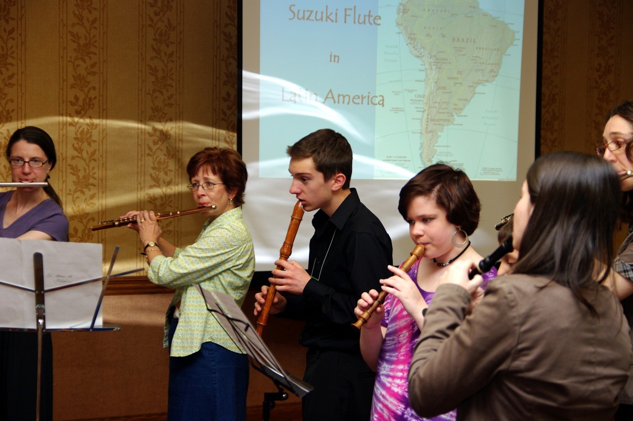 Flute and recorder playing session at the 2010 Conference