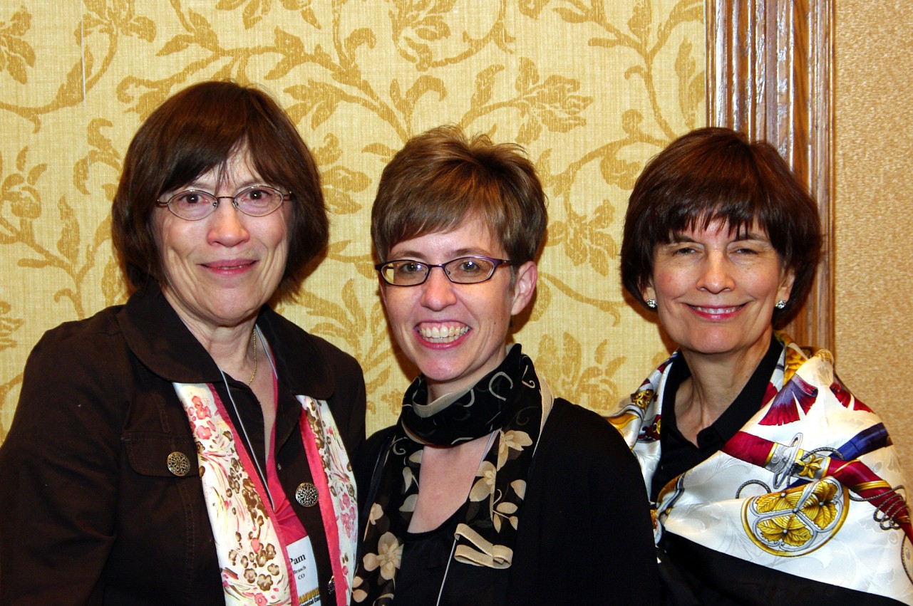 Pam Brasch, Executive Director, Chirstie Felsing, Conference Coordinator, and Debbie Moench, Assistant Conference Coordinator, at the 2010 Conference