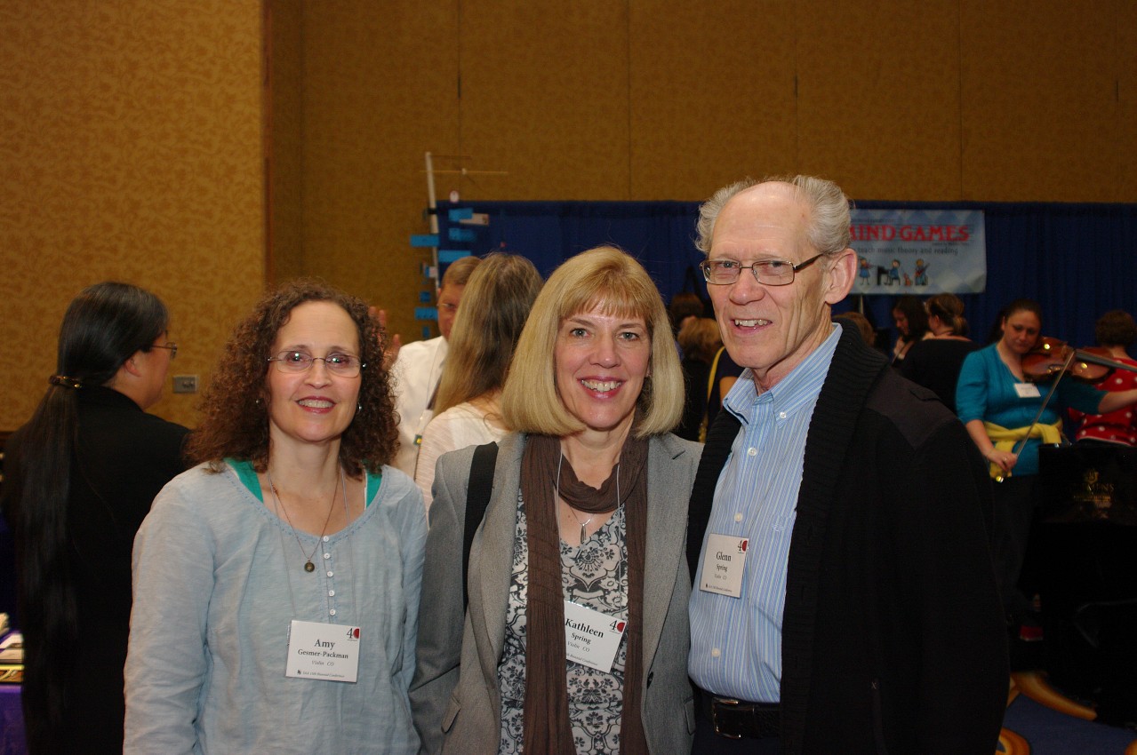 Amy Gesmer-Packman, Kathleen Spring, and Glenn Spring at the 2012 Conference