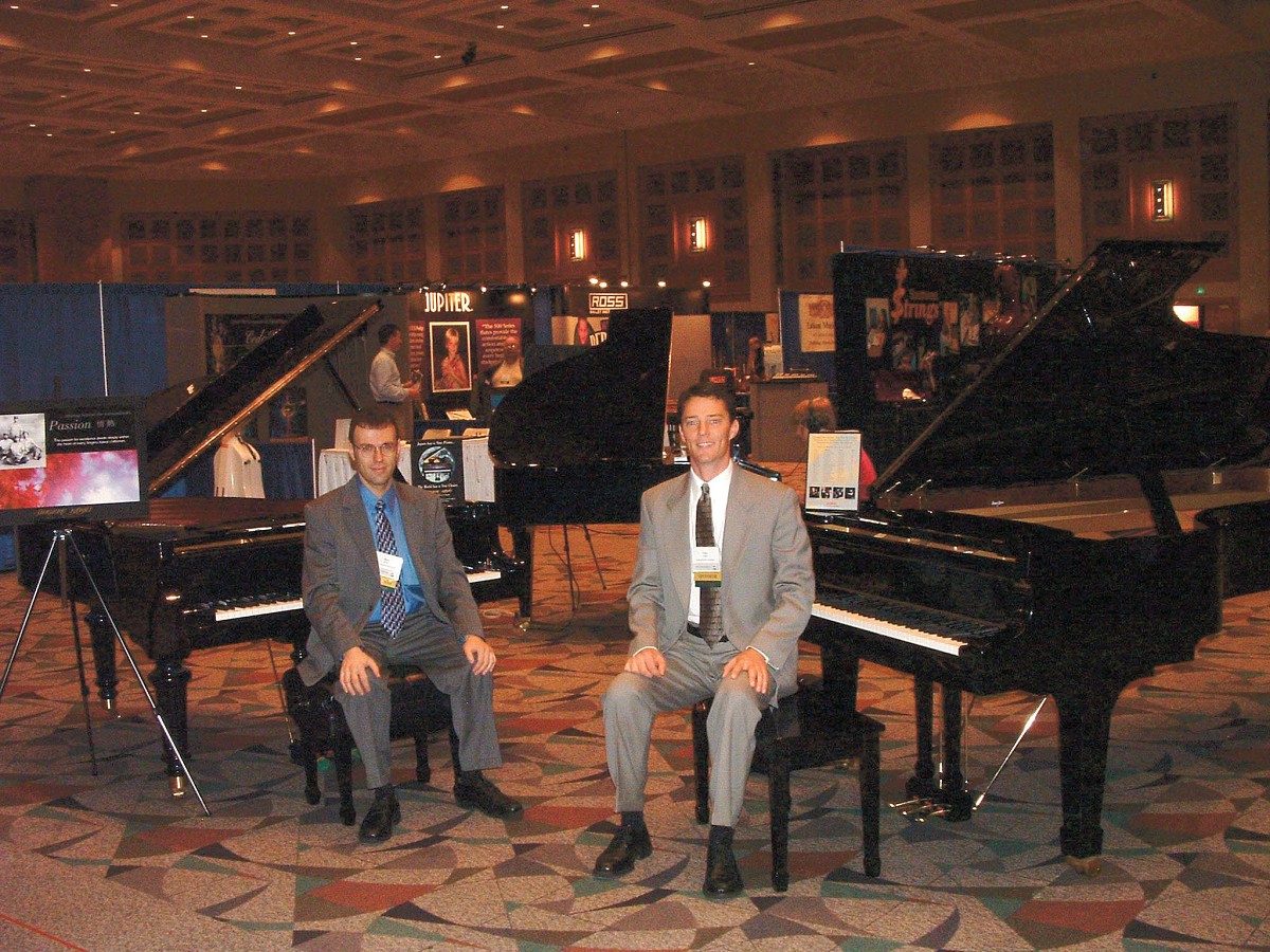 Kawai pianos in the exhibits area at the 2004 SAA Conference