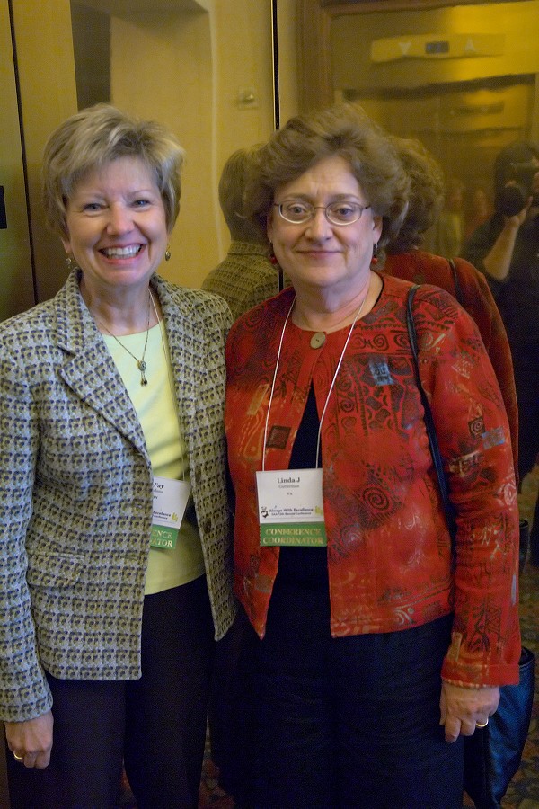 Fay Adams and Linda Gutterman at the 2006 SAA Conference