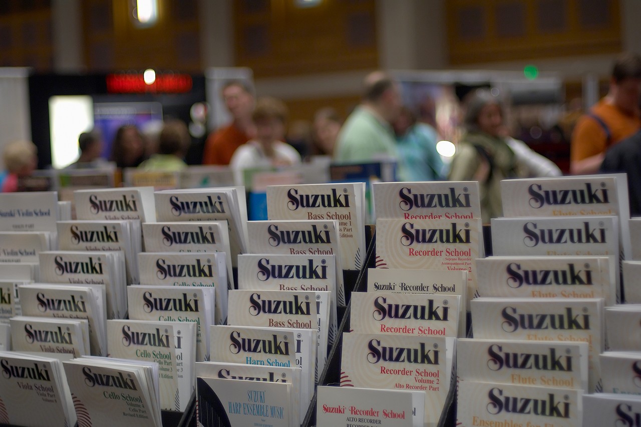 Suzuki Method books on display at the 2006 SAA Conference exhibits