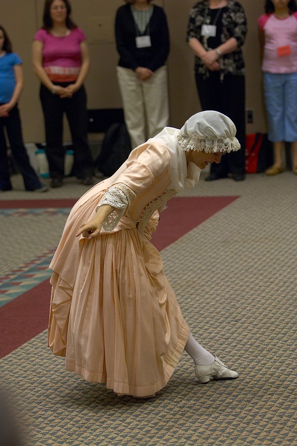 Jane Peck gives a Baroque dance session at the 2006 SAA Conference