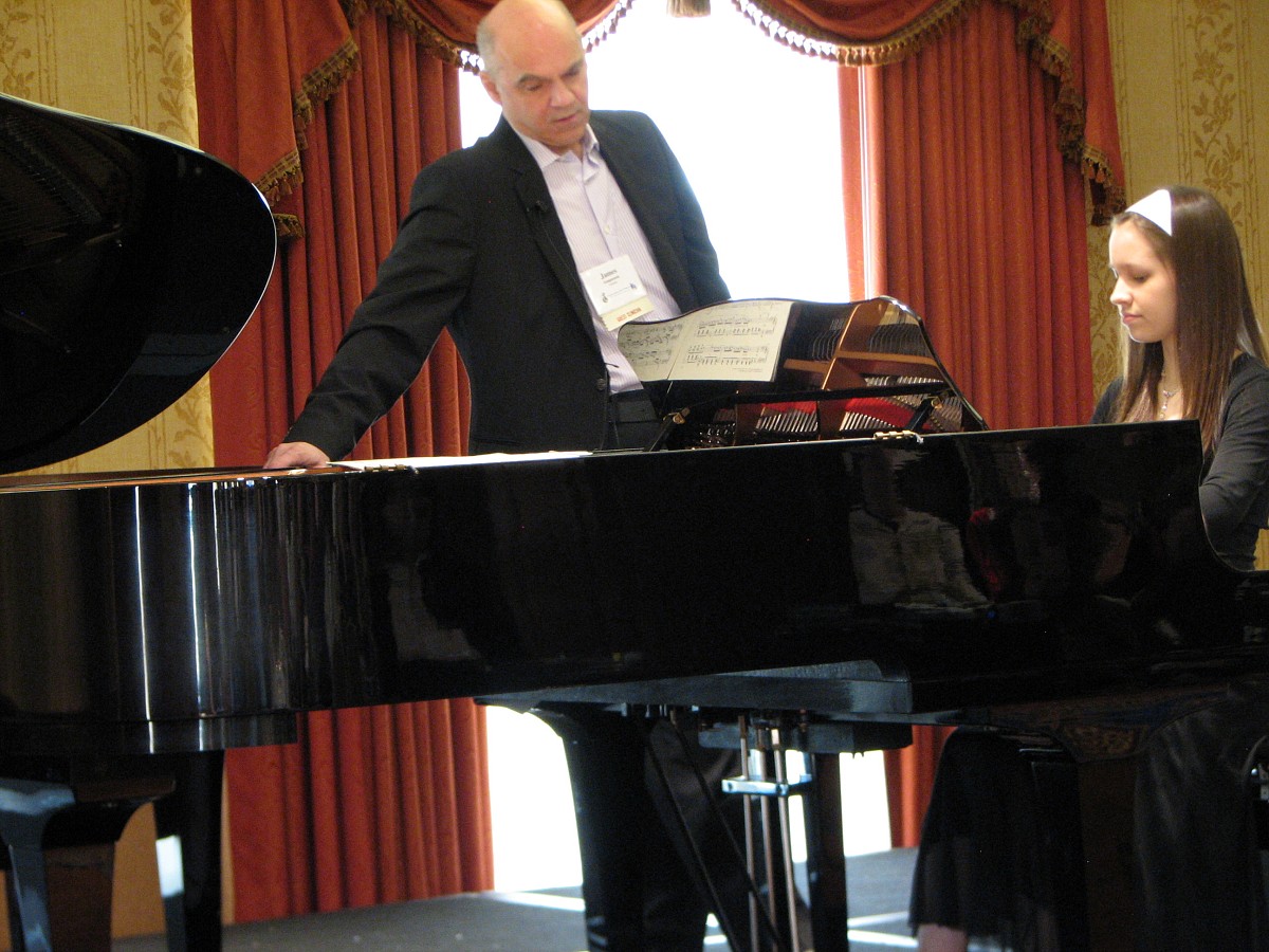 James Anagnoson gives a piano masterclass.