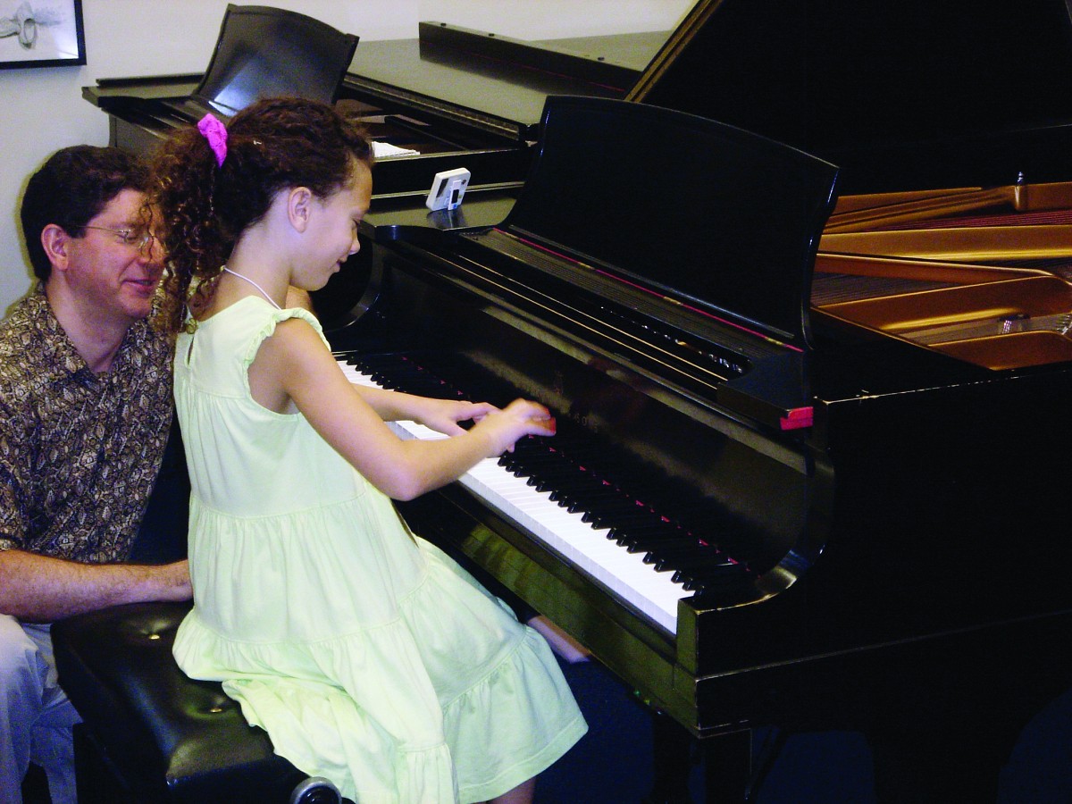 Piano lesson at Hartt Suzuki Institute