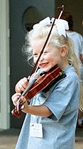 Violin student at South Carolina Suzuki Institute