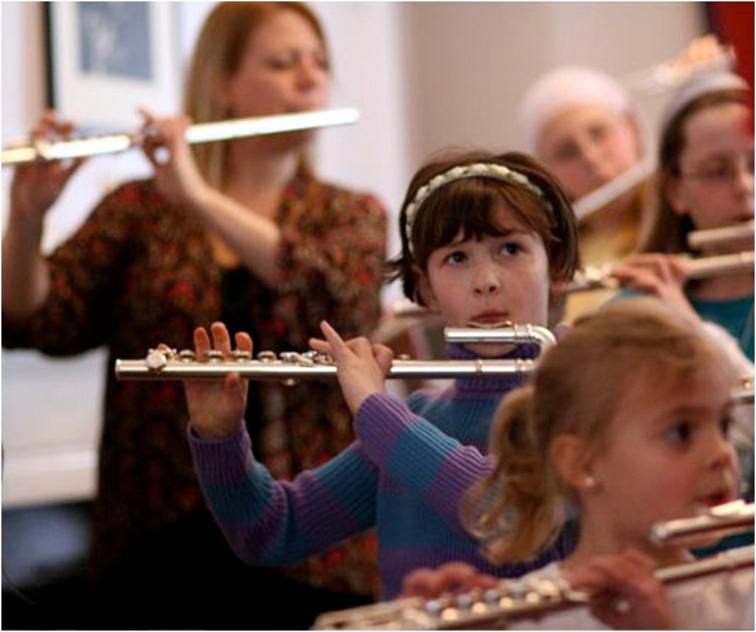 Flute group class at Suzuki in the Berkshires