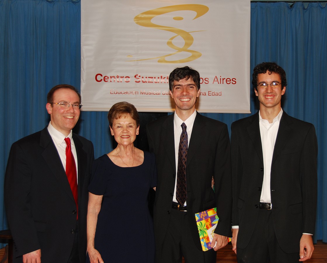Playing our music together in Buenos Aires: David Levine, Mary Cay Neal, Eduardo Luduena, and Joaquin Chiban