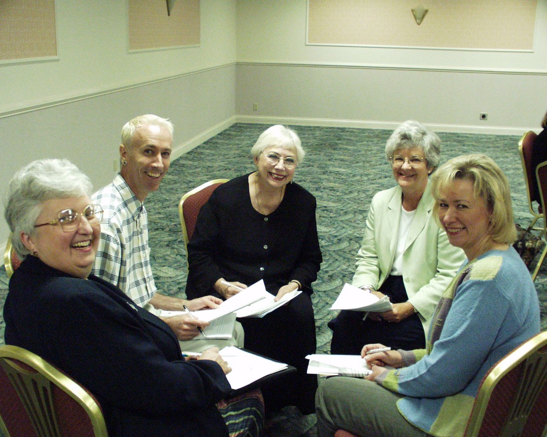 Dorothy Jones, Doris Harrel in a discussion group