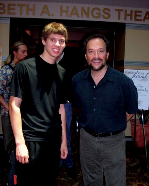 William Kanengiser with student Cory at the 2008 International Suzuki Guitar Festival