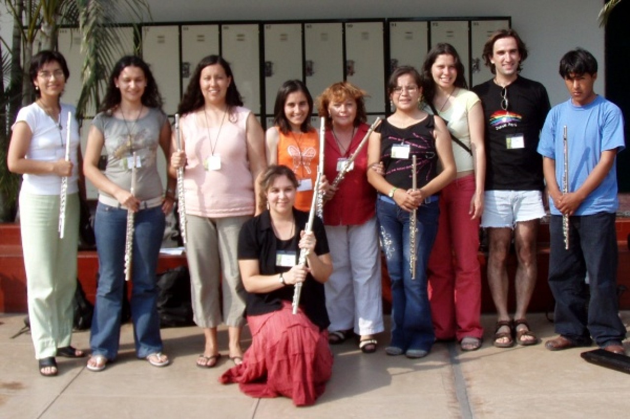 Suzuki flute book 1 class in Lima with Kelly Williamson