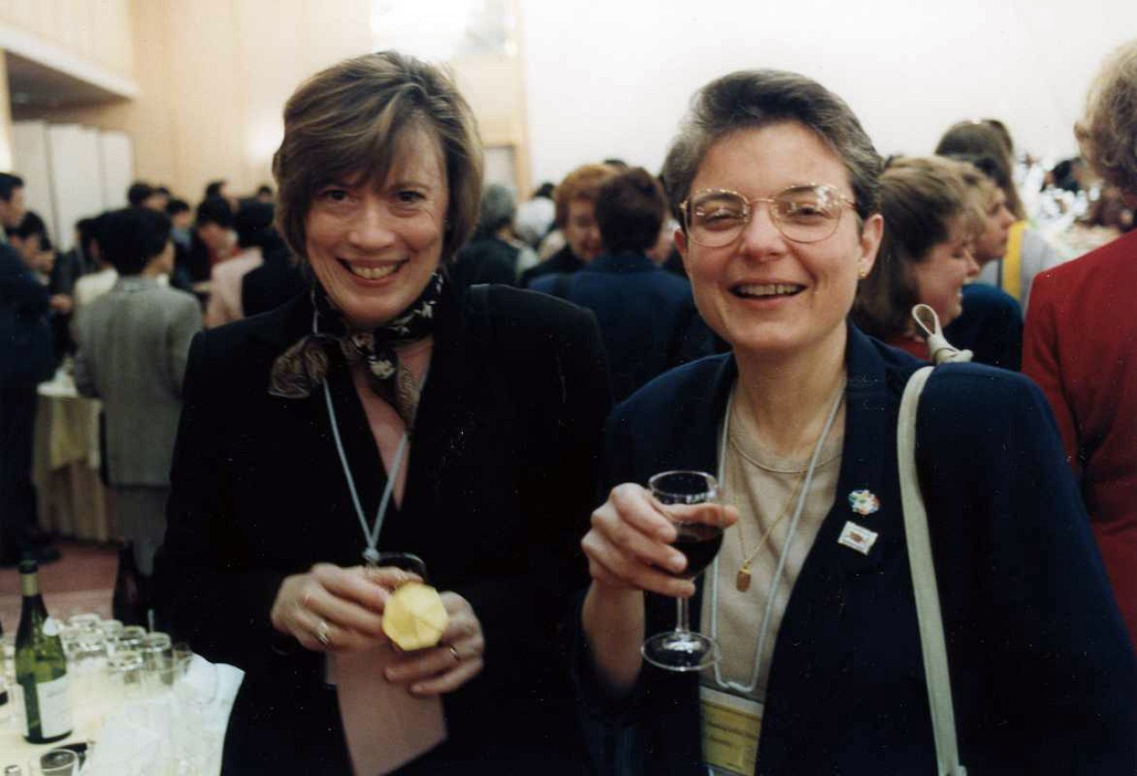 Pam Brasch and Pat D’Ercole in Japan in 1999