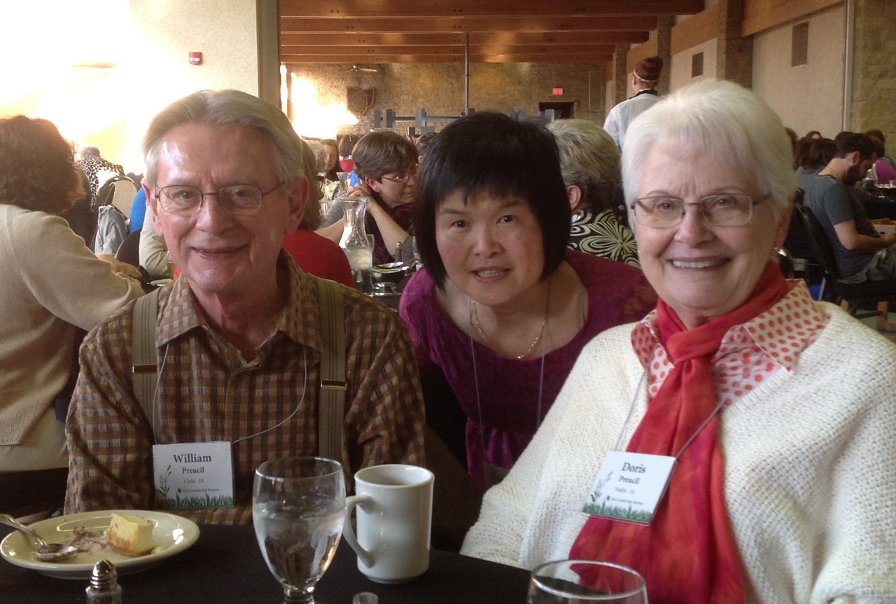 Nightingale Chen with Bill and Doris Preucil at the 2013 Leadership Retreat