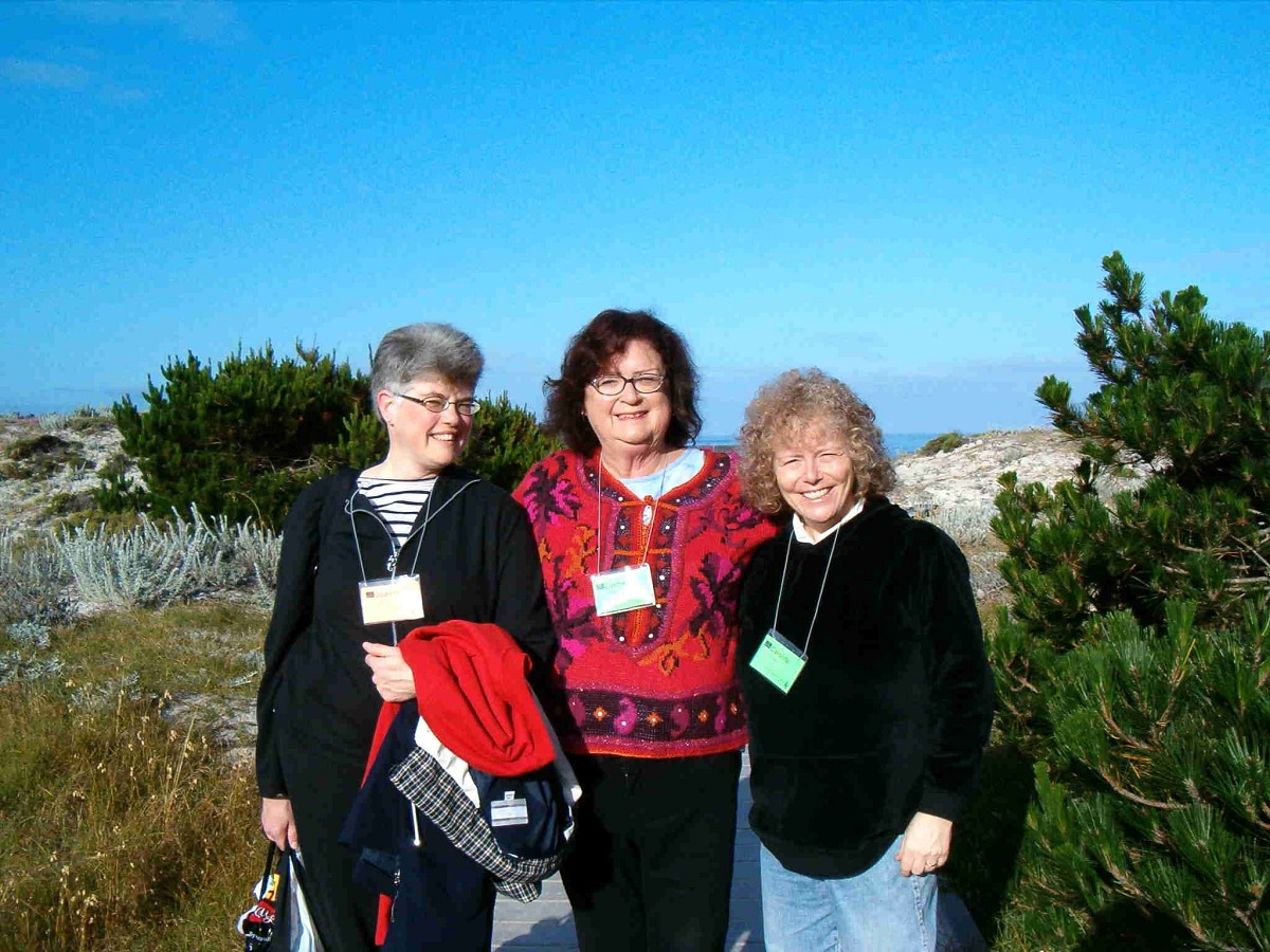 Joanne Melvin, Carmen Wise, and Caroline Fraser at the 2005 SAA Leadership Retreat