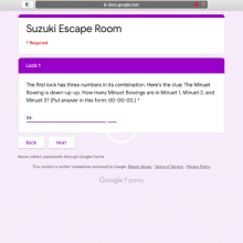 Creating a Digital Suzuki Escape Room