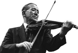 Dr. Suzuki Playing Violin