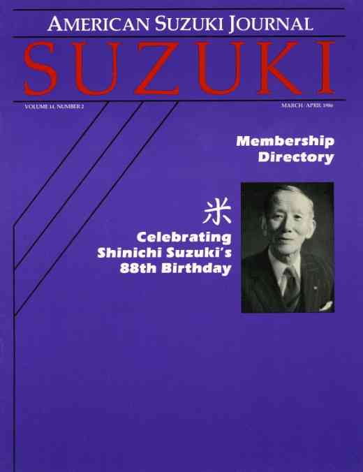 American Suzuki Journal volume 14.2.