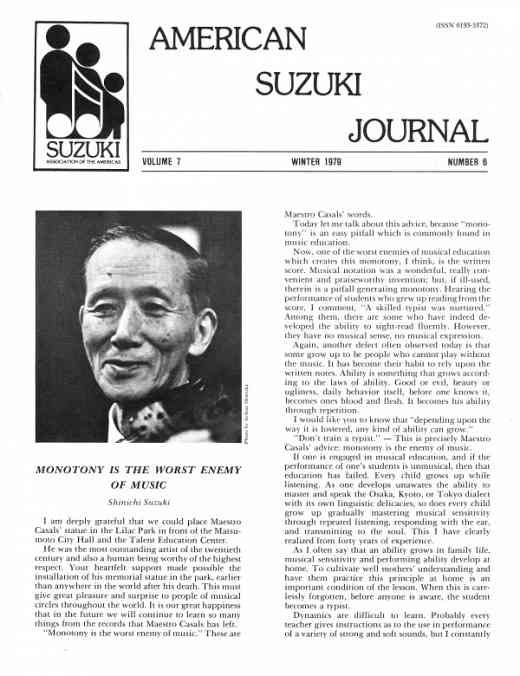 American Suzuki Journal volume 7.6