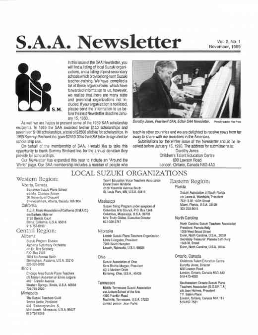 SAA Newsletter volume 2.1.