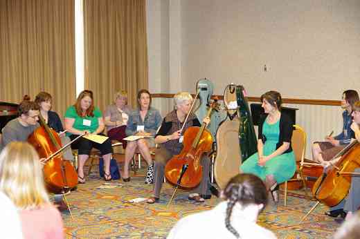 Cello session at the 2010 Conference