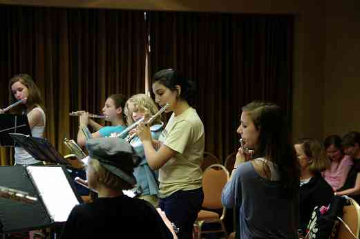 Flute Performing Ensemble rehearsal at the 2010 Conference