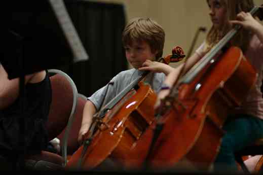 SYOA cellists in rehearsal at the 2012 conference