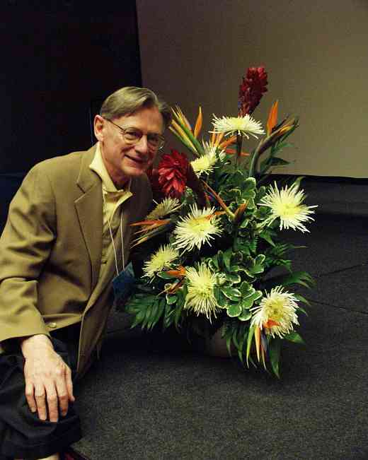 William Preucil with flowers at the 2000 SAA Conference