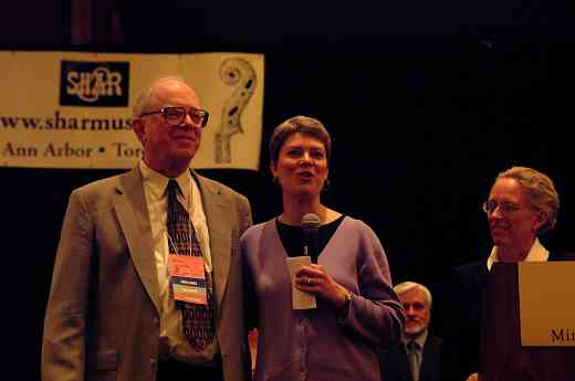 Arthur Montzka and Carrie Reuning-Hummel speak at the 2002 SAA Conference