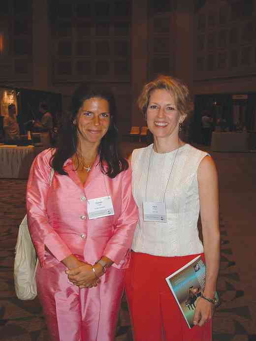 Pamela Frank and Karen Phelan, SAA staff member, at the 2004 SAA Conference