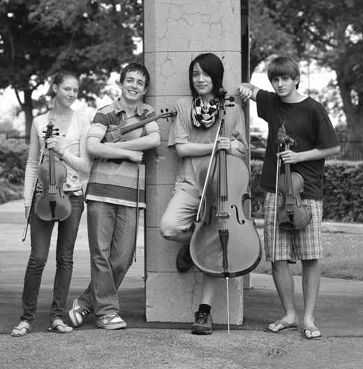 String quartet students at Institut Suzuki Montréal