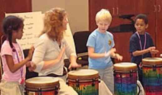 Drumming at South Carolina Suzuki Institute