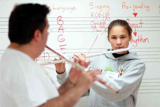 David Gerry and student at East Tennessee Suzuki Flute Institute