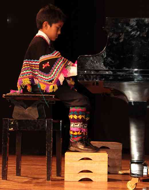 Piano student from Huancavelica, Peru