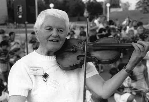Margery Aber and Violin, August 1988