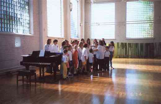 American and Finnish voice students performing in Finland, 1999