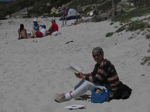 Cleo Brimhall on the beach at the 2005 SAA Leadership Retreat