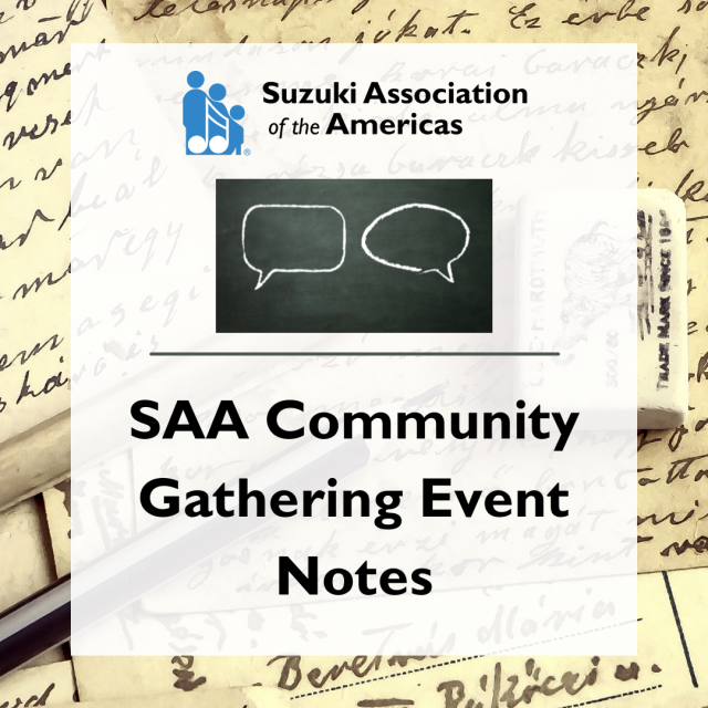 Notes from the March 24 SAA Community Gathering