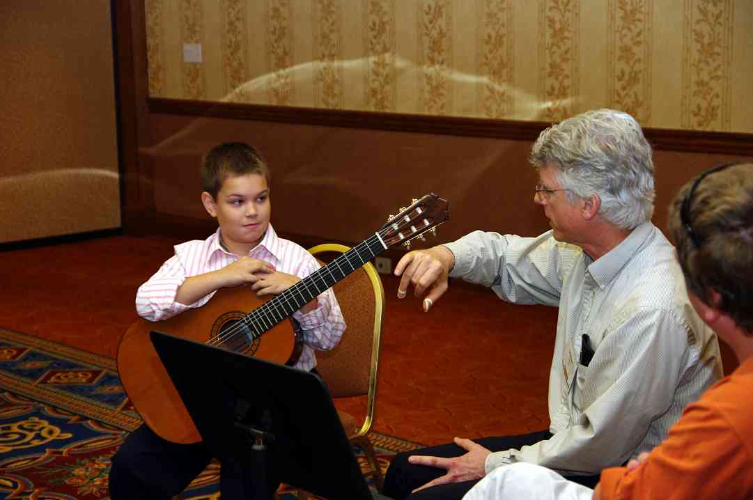 Bill and Adam Kossler give a guitar masterclass at the 2010 Conference
