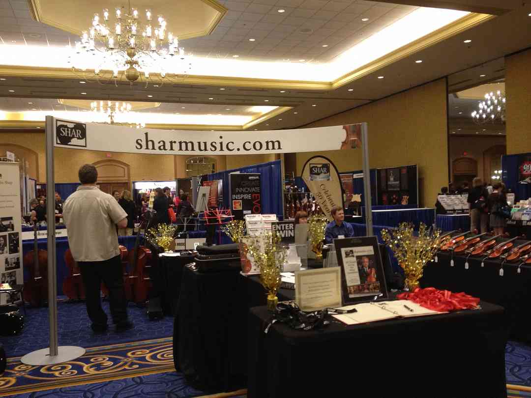 Shar Music exhibit booth at the 2012 Conference