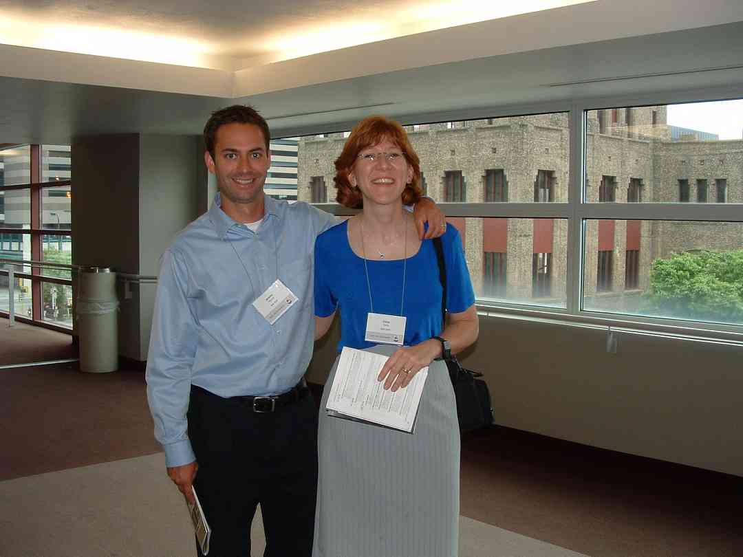 Jeremy Thomas and Chris Davis, SAA staff, at the 2004 SAA Conference