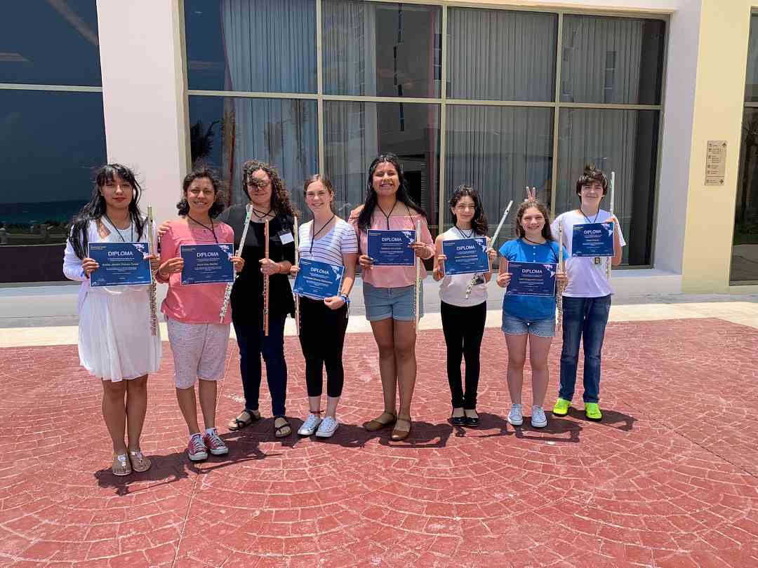 Flute students in Cancun—group certificates