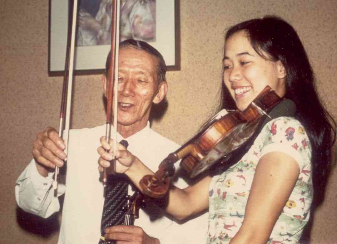 Cathryn Lee and Dr. Shinichi Suzuki, Matsumoto, 1975