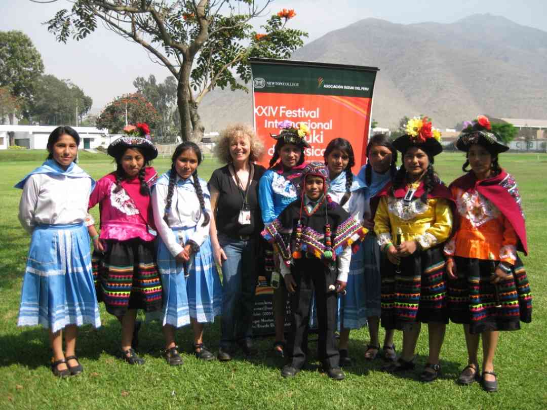 Piano students from Huancavelica, Peru