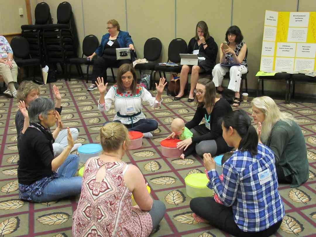 SECE teachers conduct a Baby Toddler Class at the Retreat