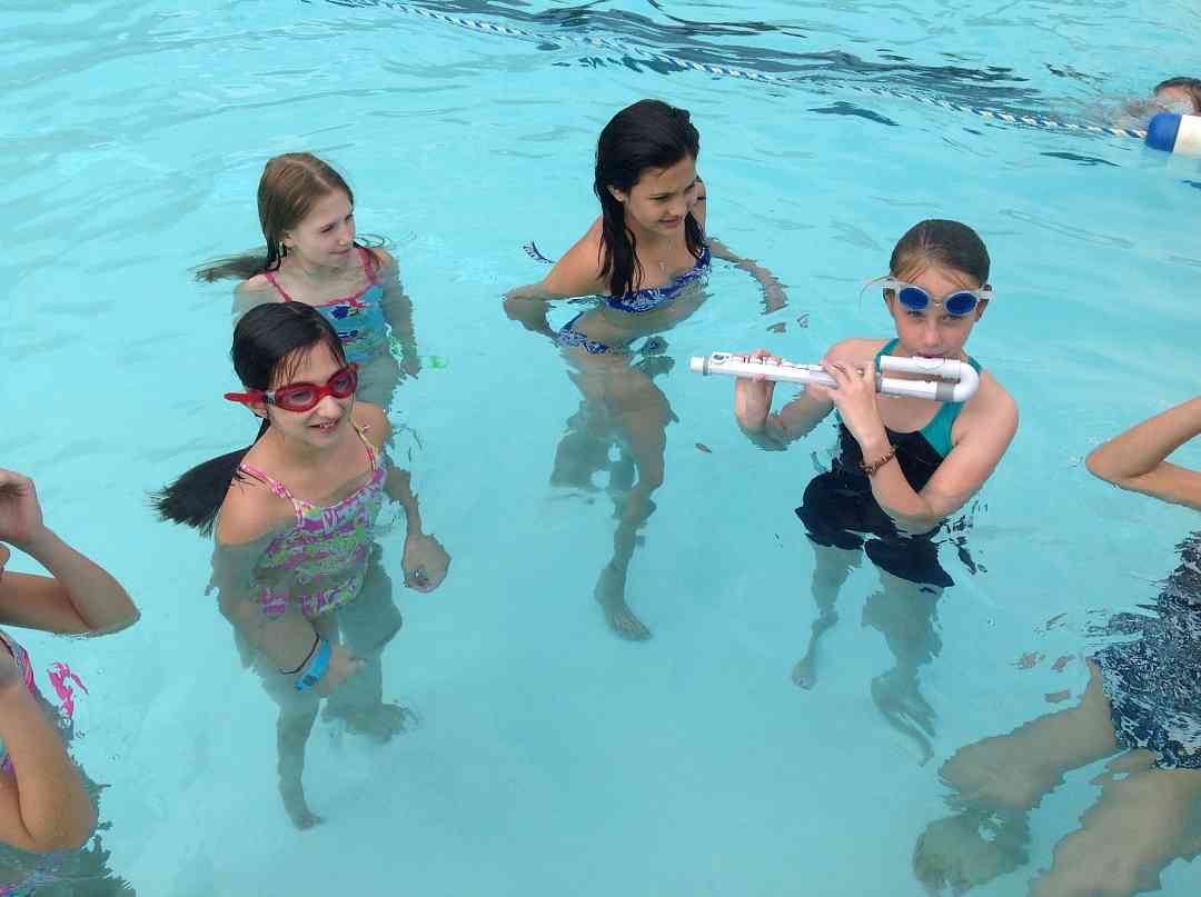 Water-proof flute at FluteStars Summer Camp