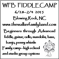 Advertisement: Walker Family Band Fiddle Camp