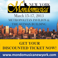 Advertisement: Mondomusica New York, March 15-17. Get your discounted ticket now!