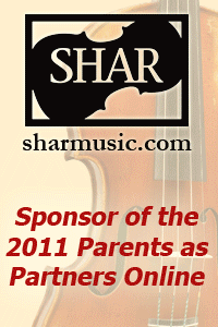 Advertisement: Shar Music: Sponsor of the 2011 Parents as Partners Online