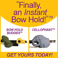 Advertisement: Finally, an Instant Bow Hold! Bow Hold Buddies and Cellophant -- Get Yours Today!