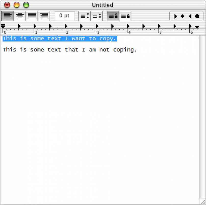 Text Selected Mac